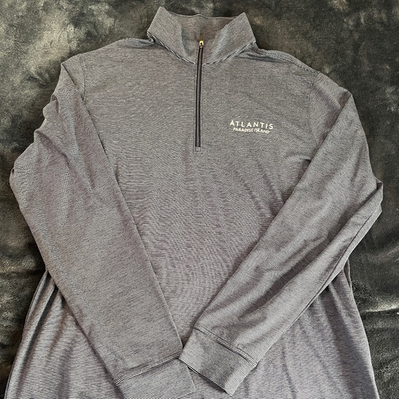 Greg Norman Striped Quarter Zip Pullover - Picture 1 of 3